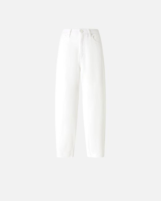 Vaqueros Globo De Bull De Denim Claro, Blanco Brill Pinko de color White