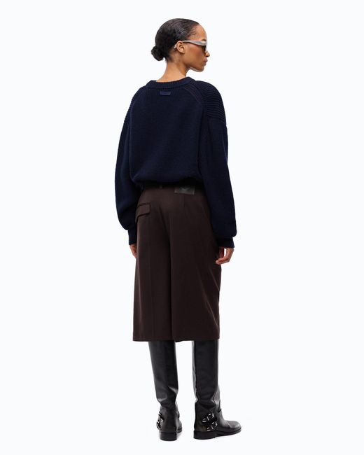 Pinko Blue Ribbed Wool Sweater
