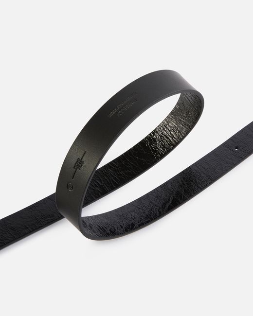 Pinko White Shiny Leather Belt With Metallic Finishes, 3 Cm