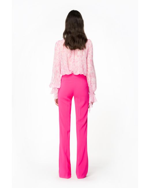 Pantaloni flared stretch di Pinko in Pink