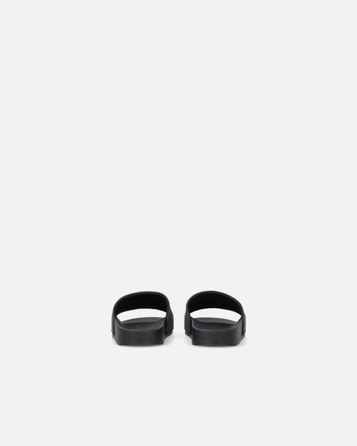 Pinko White Rubber Slip-On Sandals With Love Birds Maxi Logo