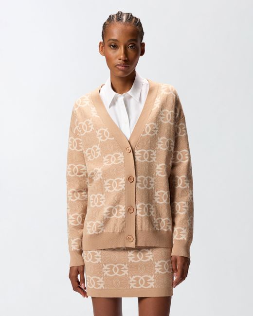 Cardigan À Logo Love Birds Pinko en coloris Natural