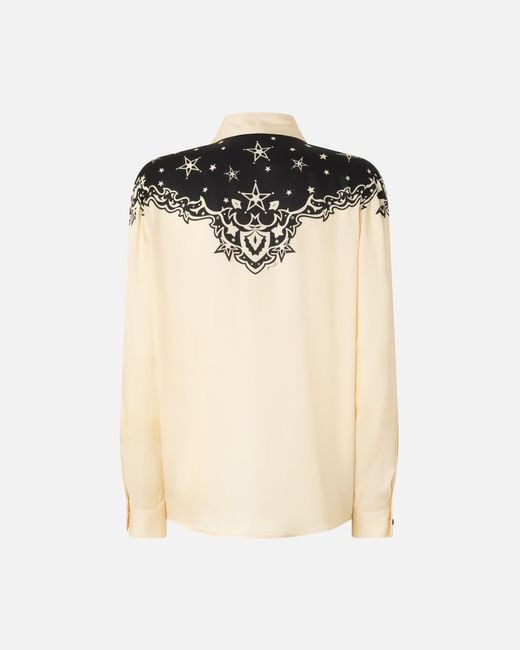 Pinko Natural Shirt With Placed Star Print