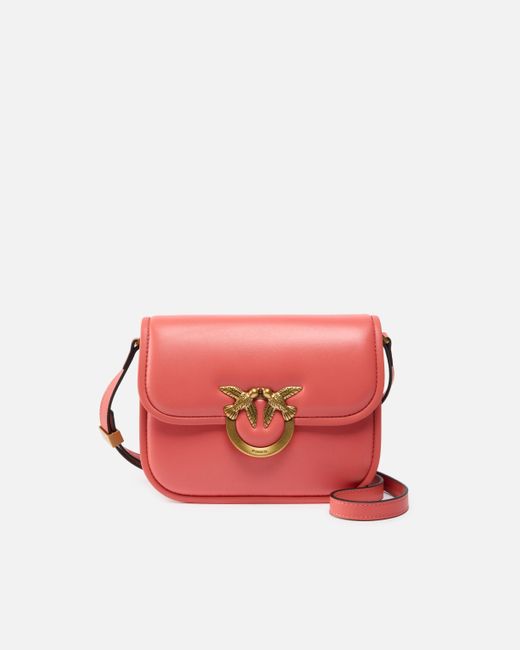 Borsa A Spalla Piccola Squadrata Love Bag Box di Pinko in Red