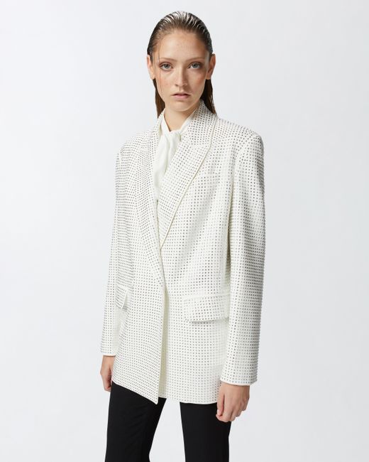 アウターその他 PINKO Woman Blazer White 103244A1PA Z07 PINKO Equilibrato Blazer | White | FARFETCH