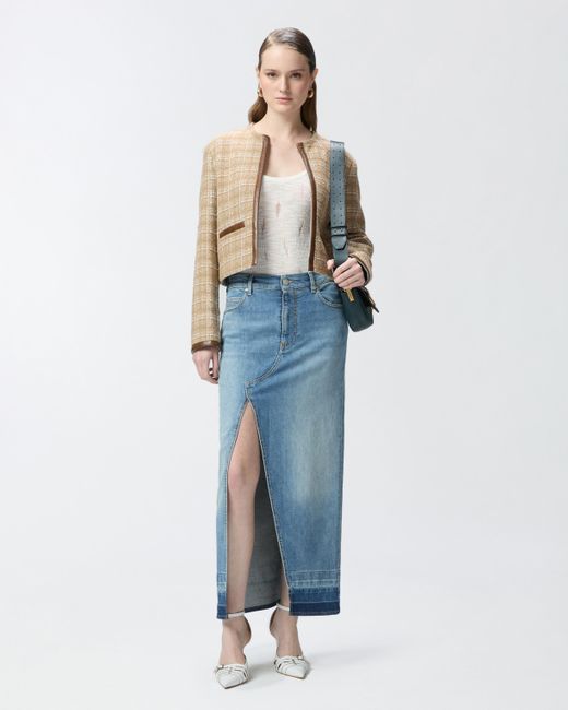 Pinko White Lightweight Ribbed Vest Top With Rips