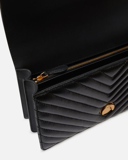 Pinko Black Classic Love Bag One Chevron