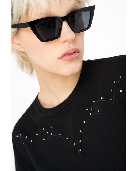 Pinko Black T-shirt With Rodeo Embroidery