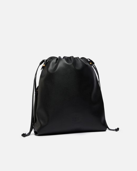 Borsa A Spalla Media Slouchy Bag Verticale di Pinko in Black