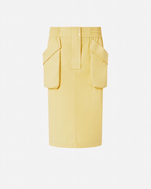 Pinko Yellow Pencil Skirt With Maxi Pockets