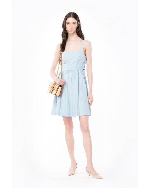 Pinko Blue Mini Dress With Side Lacing