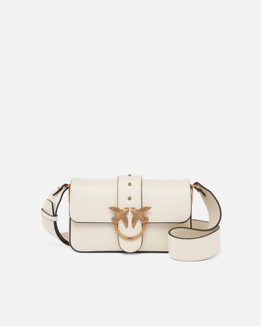 Pinko Natural Soft Leather Shoulder Bag Mini Love Bag