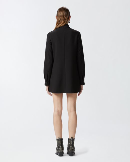 Pinko Black High-Neck Mini Dress