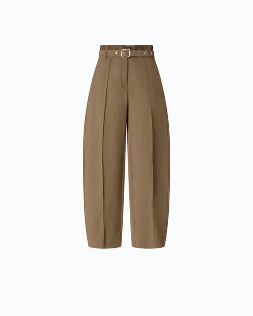 Pinko Natural Barrel-Fit Trousers With Belt
