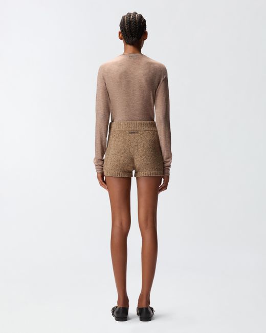 Maglia Con Scollo A V E Paillettes di Pinko in Natural