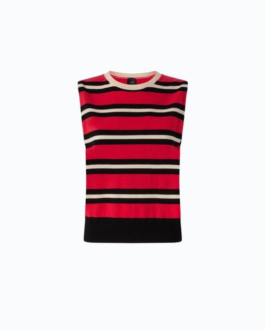 Pinko Red Wool And Cashmere Vest