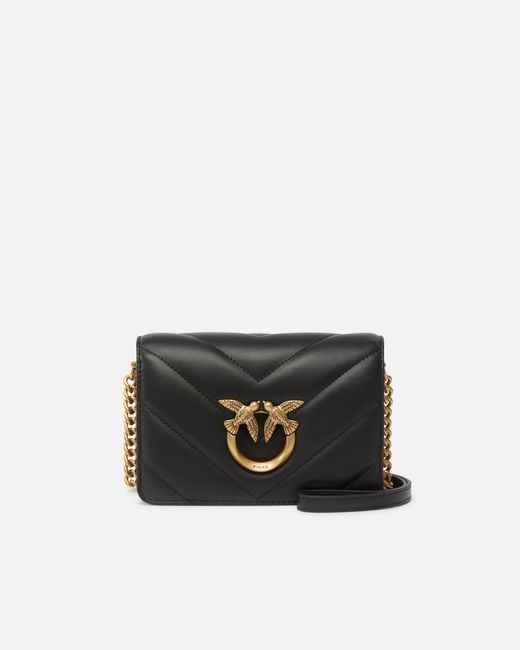 Pinko White Small Love Bag Click Big Chevron