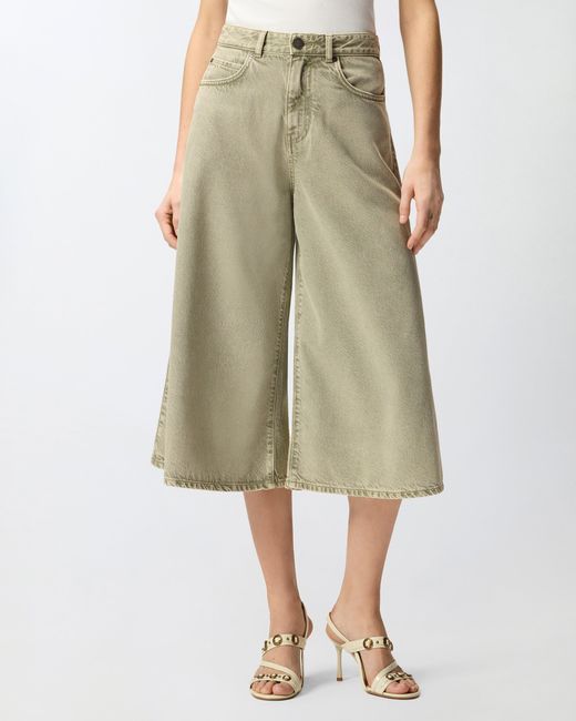 Pinko Natural Long Denim Bermuda Shorts