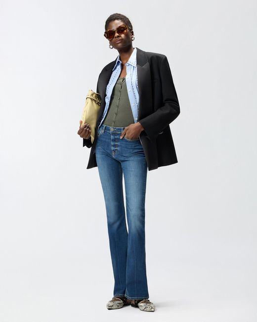 Pinko Blue Flared Stretch Denim Jeans