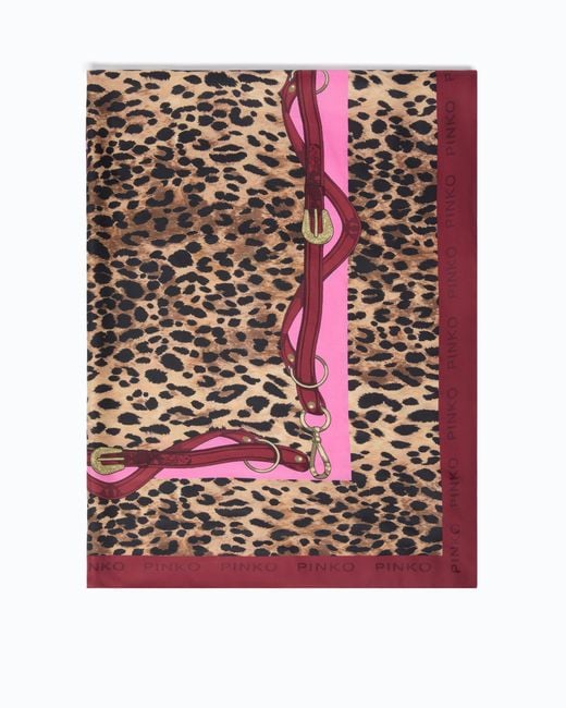 Pinko Red Scarf With Spotted Print