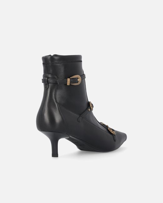 Pinko White Boots With Straps And Jewel Studs