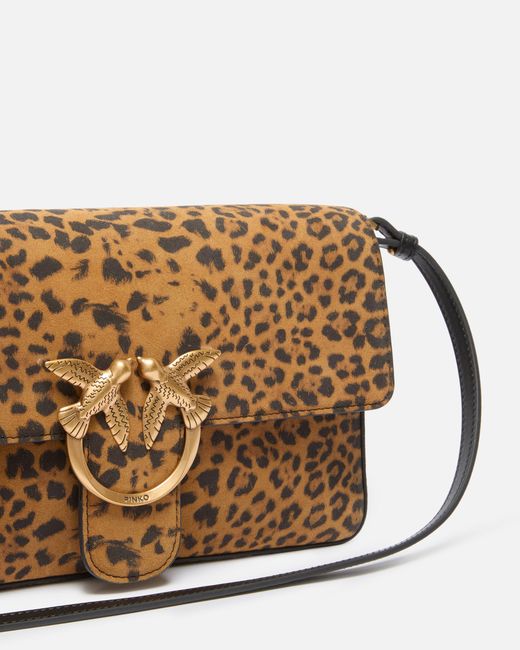 Borsa A Spalla Media Love Bag One Slouchy di Pinko in Brown