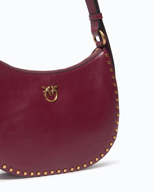 Pinko Purple Mini Half Moon Shoulder Bag