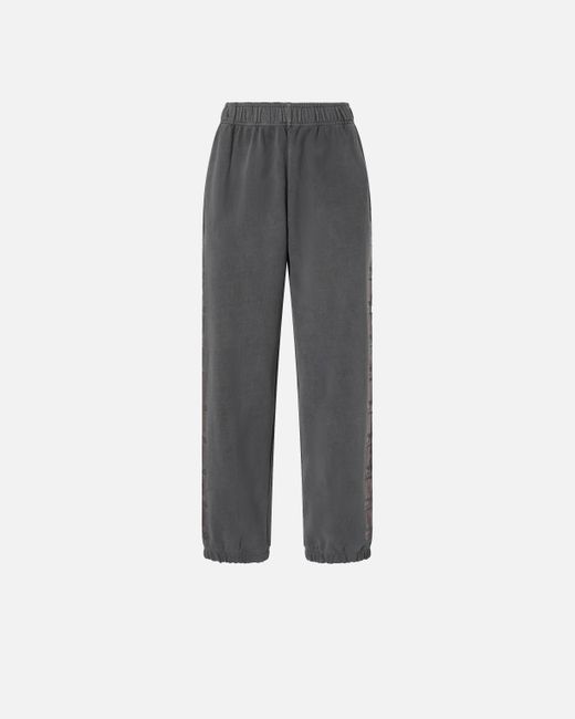 Pinko Gray Sweathose Mit Laminiertem Print, Dunkles Möwengrau