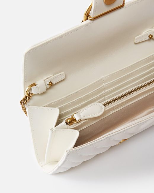 Pinko White Love Bag One Wallet Chevron