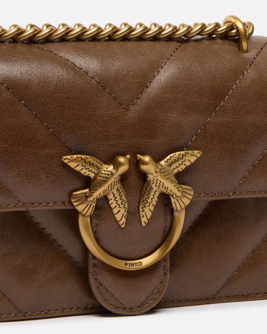Borsa A Tracolla Piccola Love Bag di Pinko in Brown