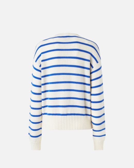 Pinko Blue Striped Sweater With Logo