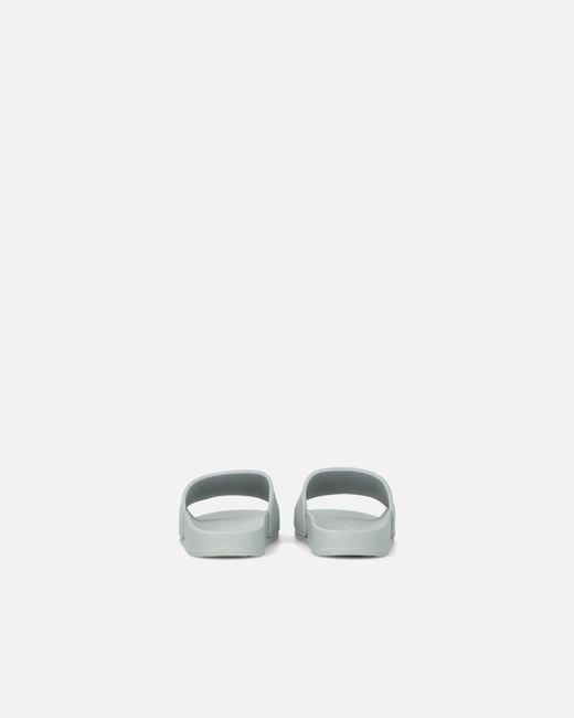 Pinko White Rubber Slip-On Sandals With Love Birds Maxi Logo