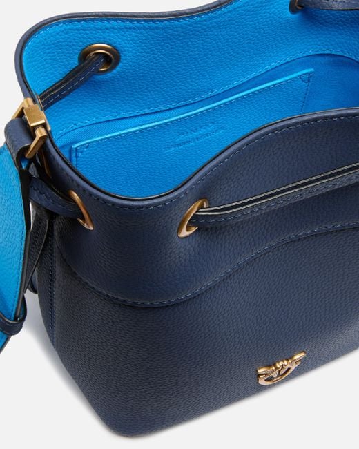 Borsa A Spalla Secchiello Piccolo di Pinko in Blue