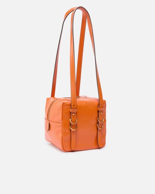 Pinko Orange Cubic Bag Small Crossbody Bag