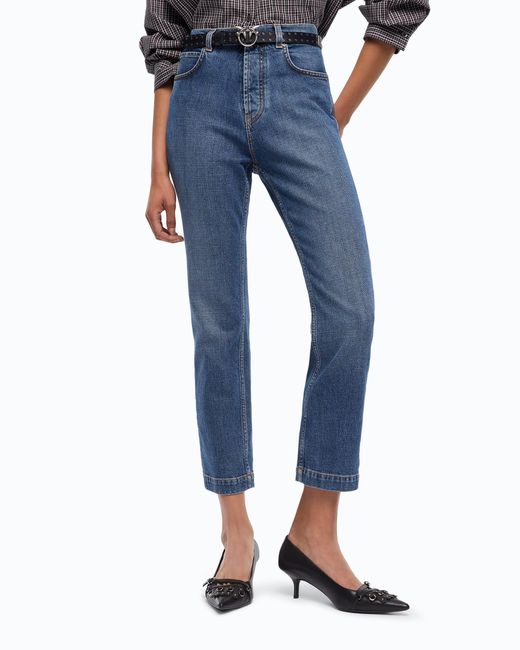 Vaqueros Slim Cropped Pinko de color Blue