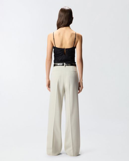 Pinko Black Floral Lace Top With Shoulder Straps