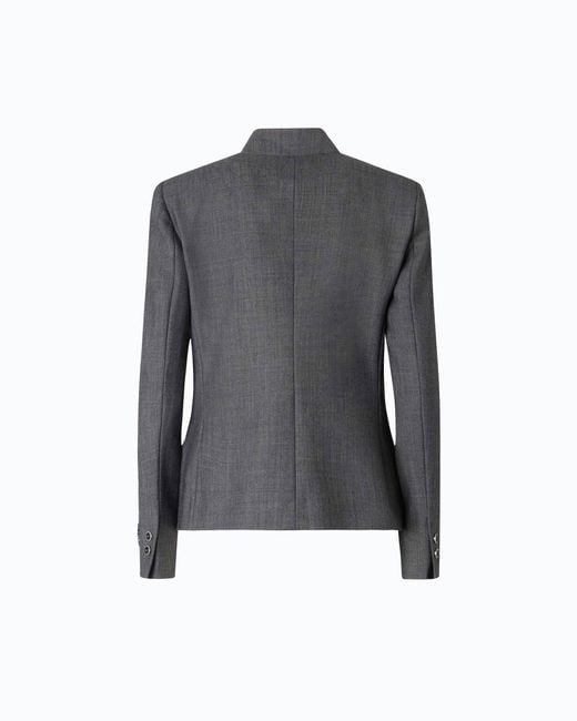 Pinko Gray Tailored Wool-Blend Jacket