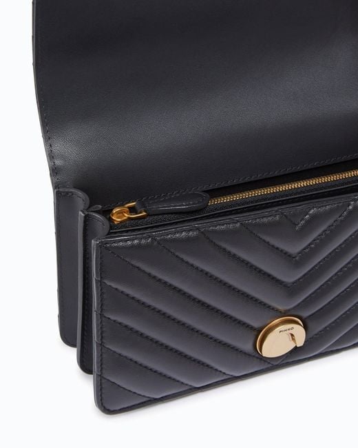 Pinko White Small Shoulder Bag Love Bag One Chevron