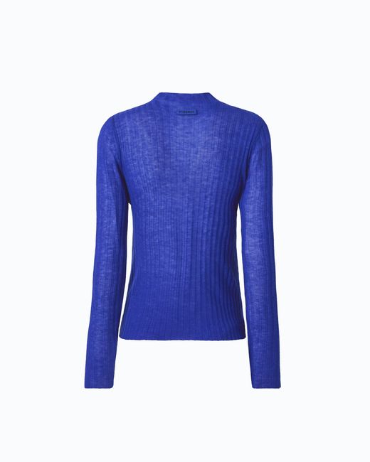 Pinko Blue Lightweight Ribbed Sweater