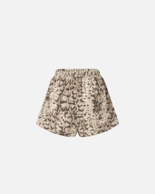 Pinko Natural Snake-Print Shorts