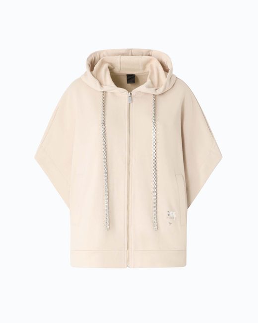 Pinko Natural Fleece Jacket With Hood And Chain