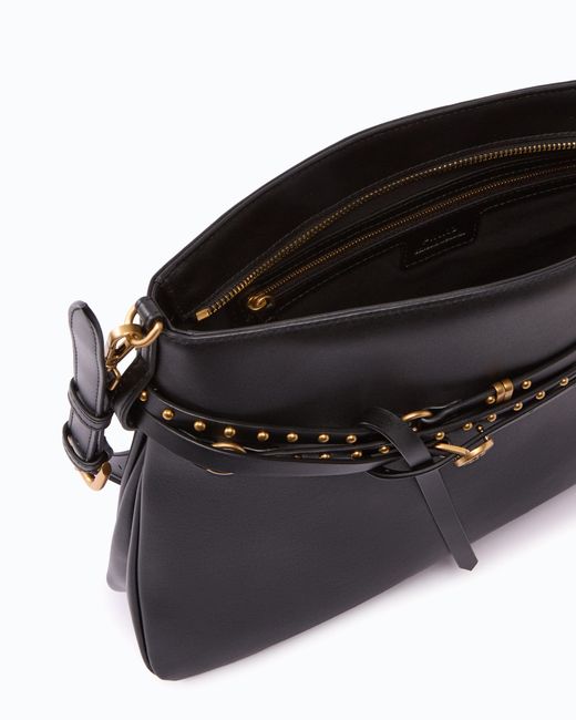 Pinko Black Belt Bag Big Large Shoulder Bag