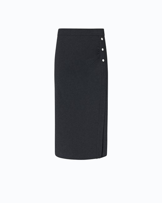 Pinko Blue Full Milano Knit Pencil Skirt