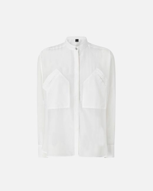 Camicia Collo Coreano di Pinko in White