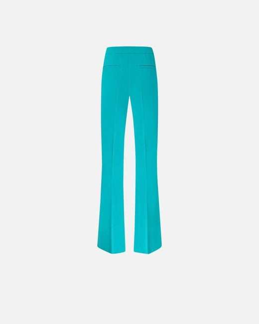 Pinko Blue Trousers With Pressed Pleat Detail