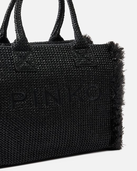 Pinko Black Medium Beach Shopping Tote