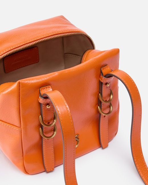 Pinko Orange Cubic Bag Small Crossbody Bag
