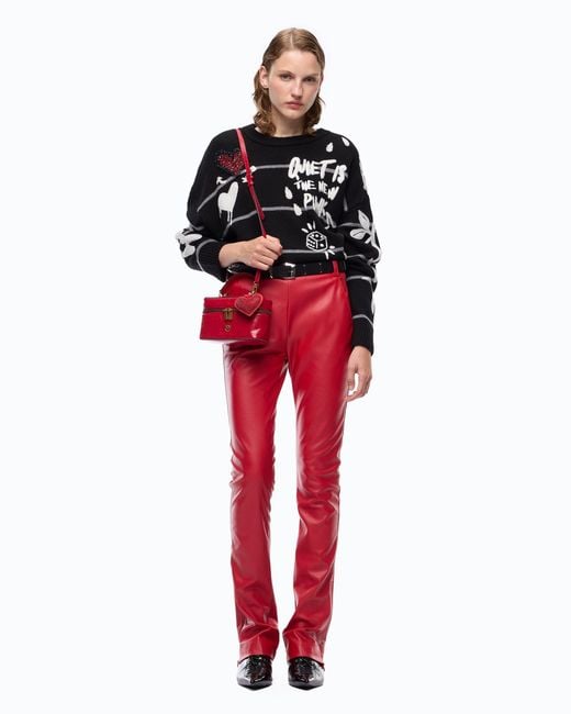 Pinko Black Quiet Is The New Punk Merino Wool Sweater