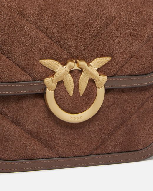 Borsa A Spalla Piccola Mini Love Bag Box di Pinko in Brown