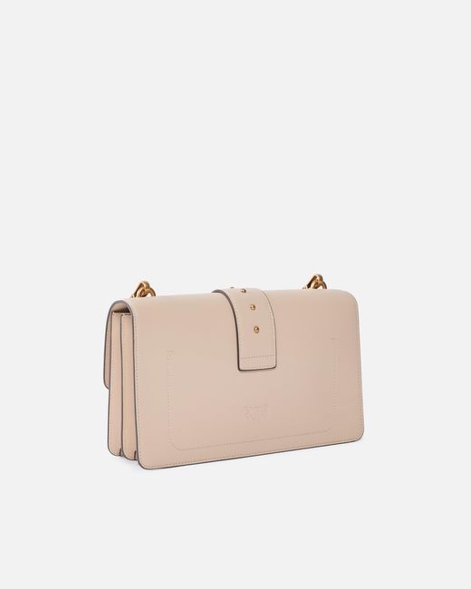 Pinko Natural Love Bag One Medium Handbag In Leather